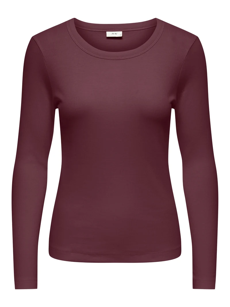 JDYLUCKY L/S O NECK NEW TOP JRS NOO, Windsor Wine