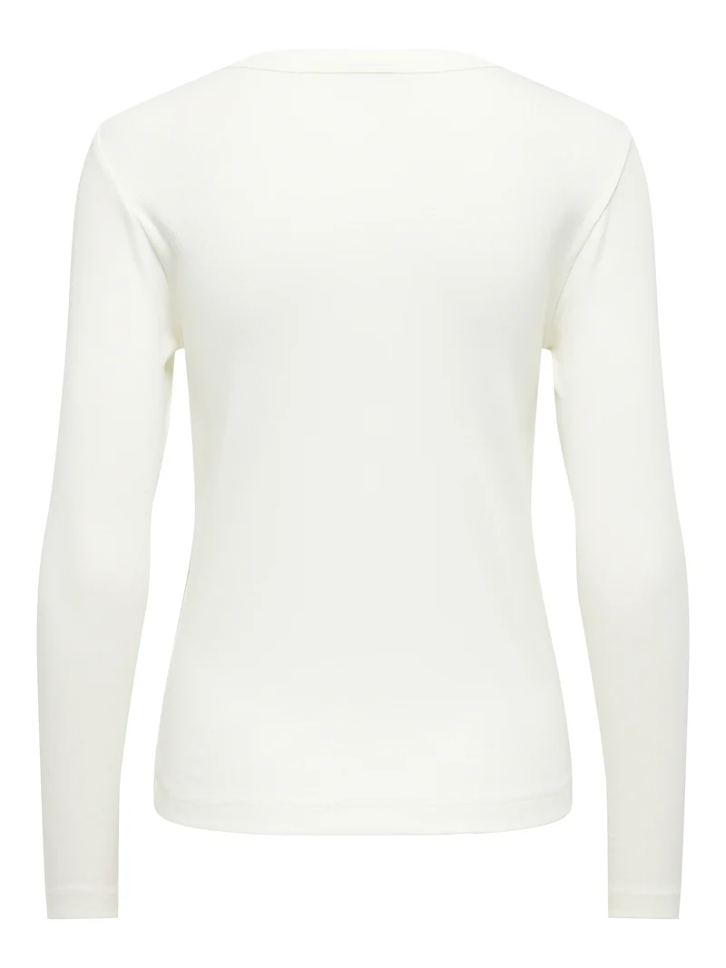 JDYLUCKY L/S O NECK NEW TOP JRS NOO, Cloud Dancer
