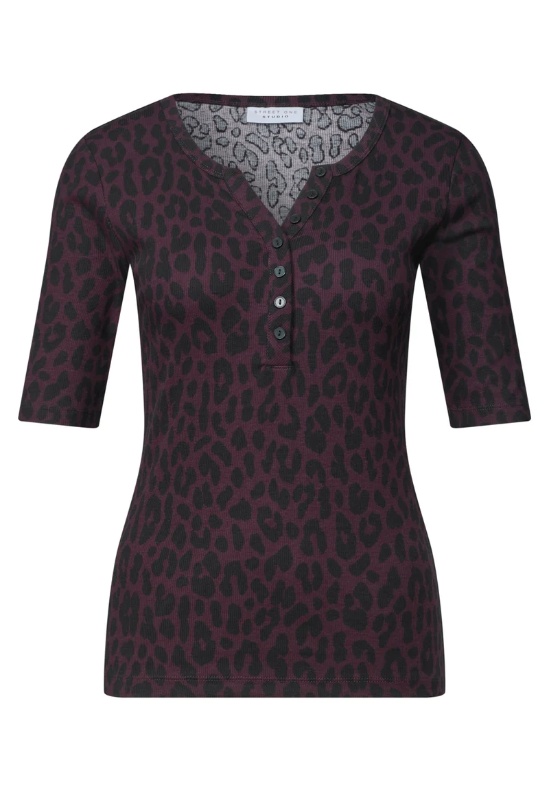 LTD QR Studio_Printed rib shir, very berry