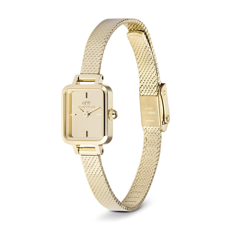 Daniel Wellington Petite&Quadro Mini Reflection Goldene Damenuhr DW00100801