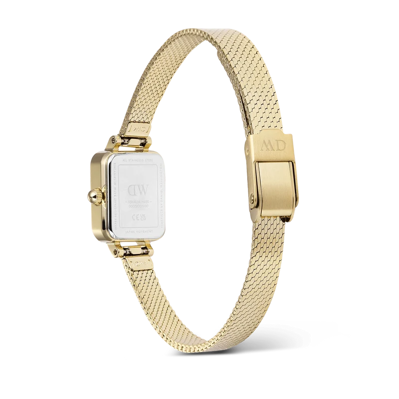 Daniel Wellington Petite&Quadro Mini Reflection Goldene Damenuhr DW00100801