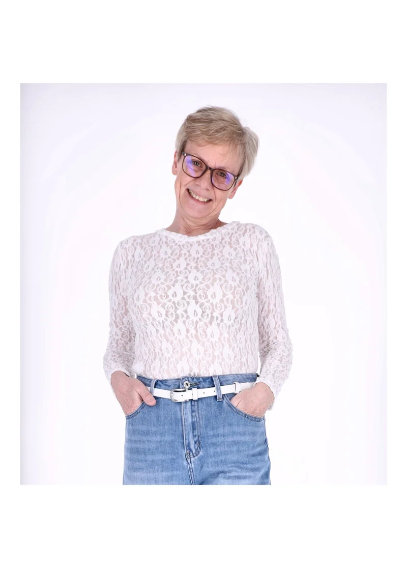 Splash of Color Spitzenshirt Damen