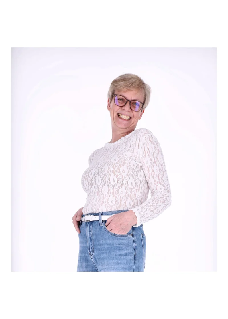 Splash of Color Spitzenshirt Damen