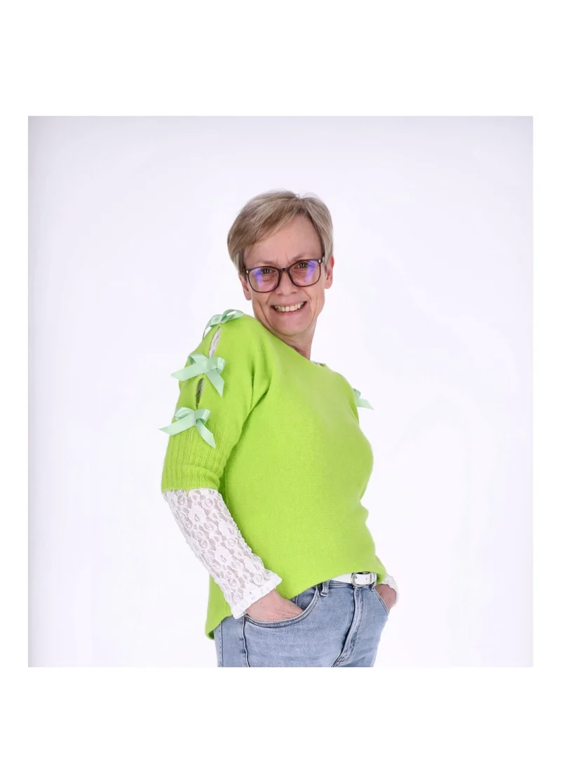Splash of Color Spitzenshirt Damen