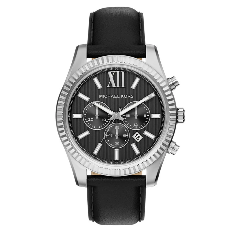 Michael Kors Lexington Round Black Dial Watch MK9256