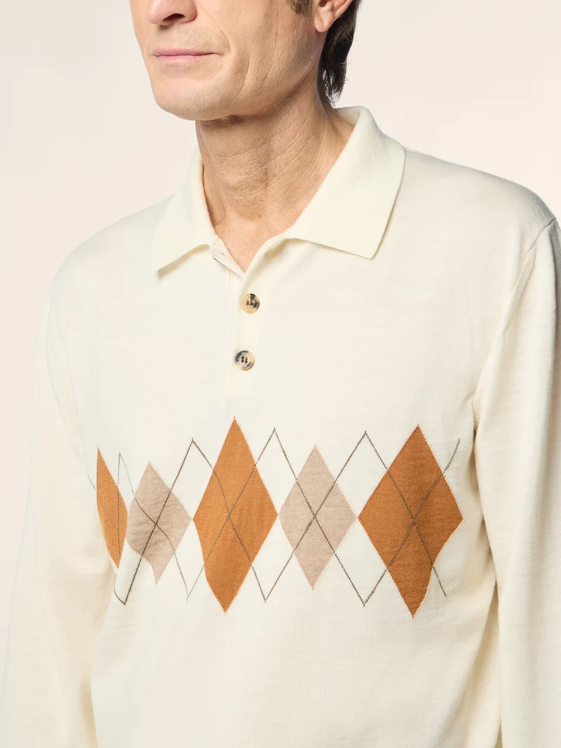 Wool Jacquard Polo
