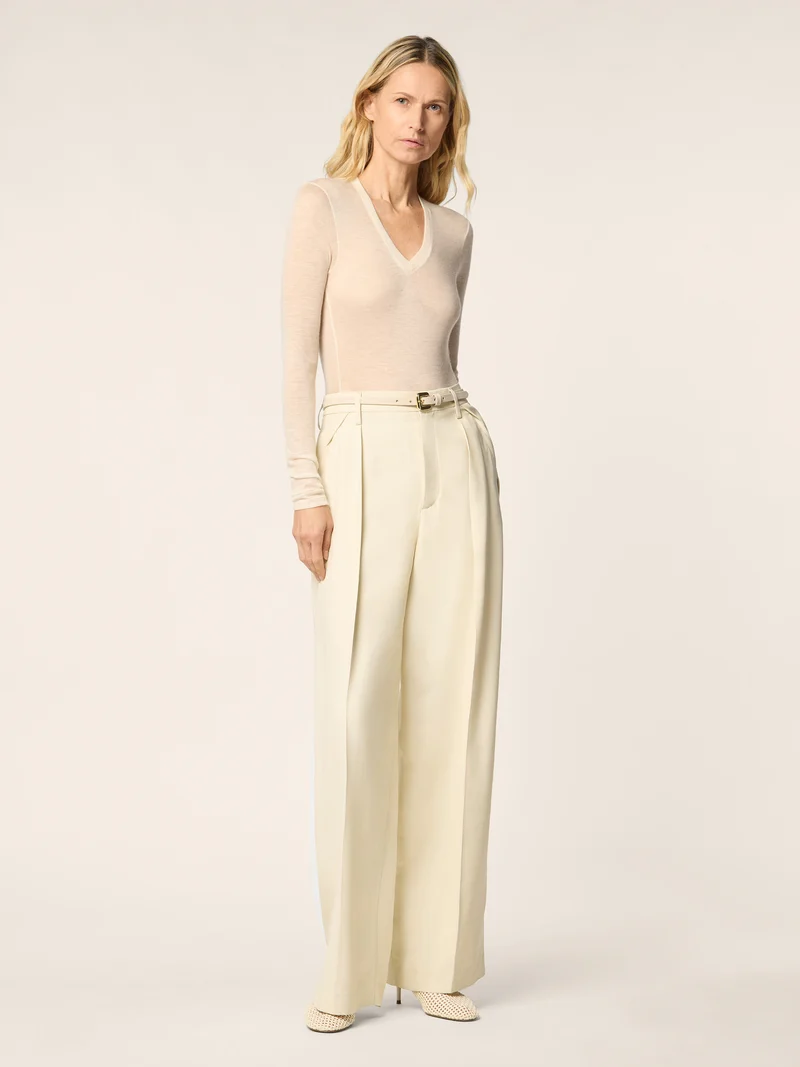 Vicky – Pants in Viscose-Silk Canvas