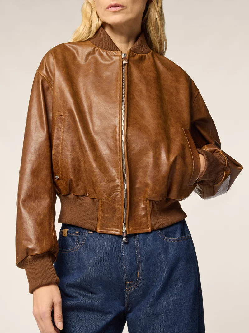 Leather Bomber Jacket