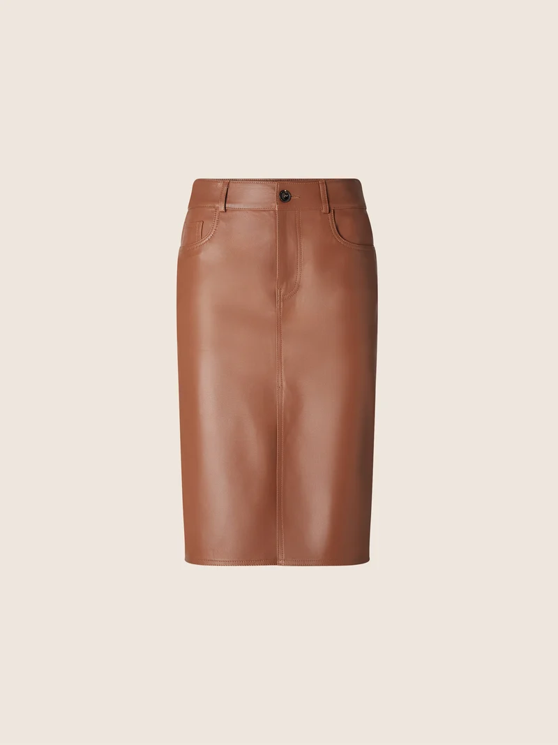Light Nappa Leather Skirt