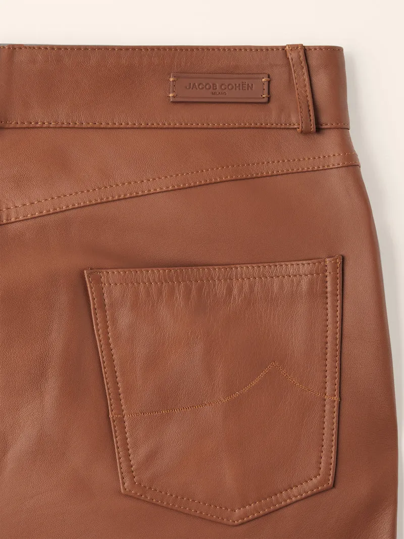 Light Nappa Leather Skirt