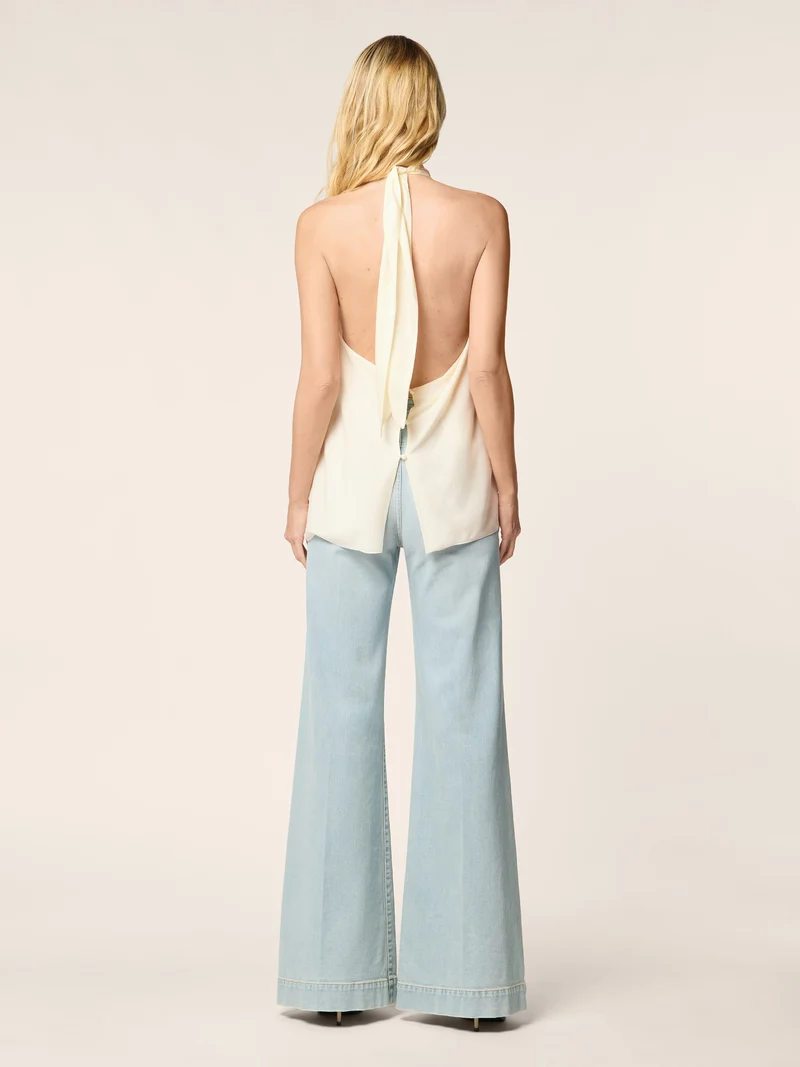 Wool and Silk Chiffon Top