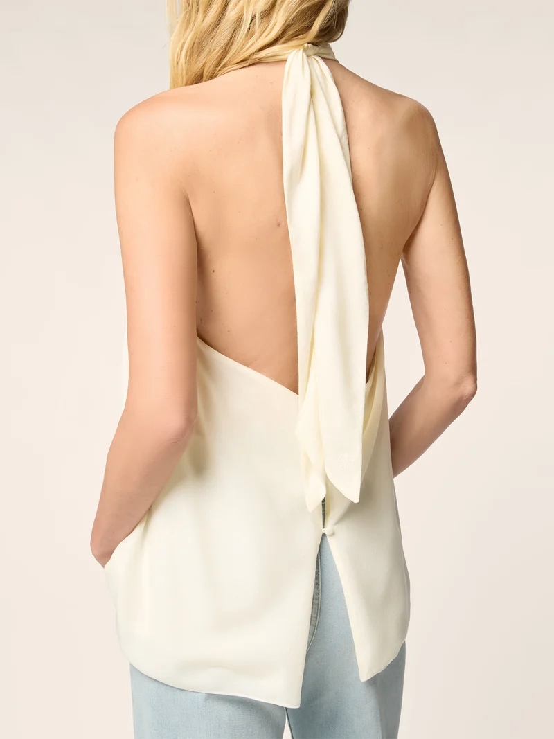 Wool and Silk Chiffon Top