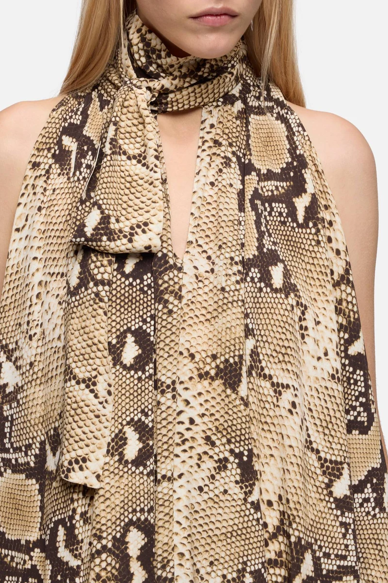 SLEEVELESS BLOUSE in Viscose Ecru