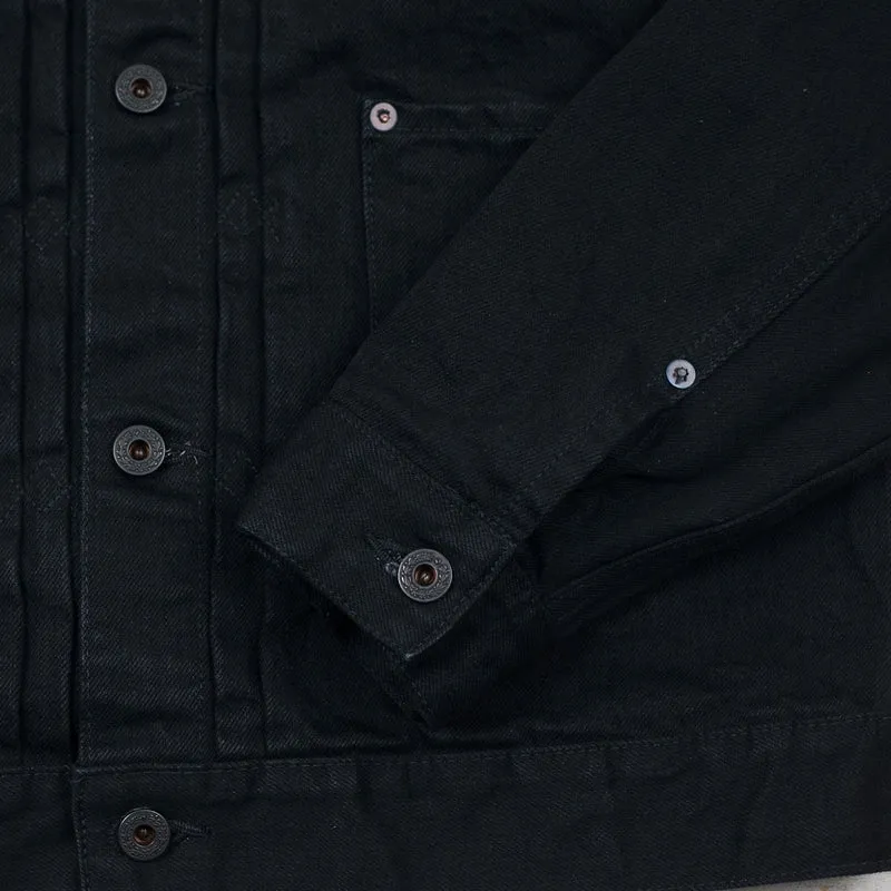 15 oz. Black Denim Pleats Jacket