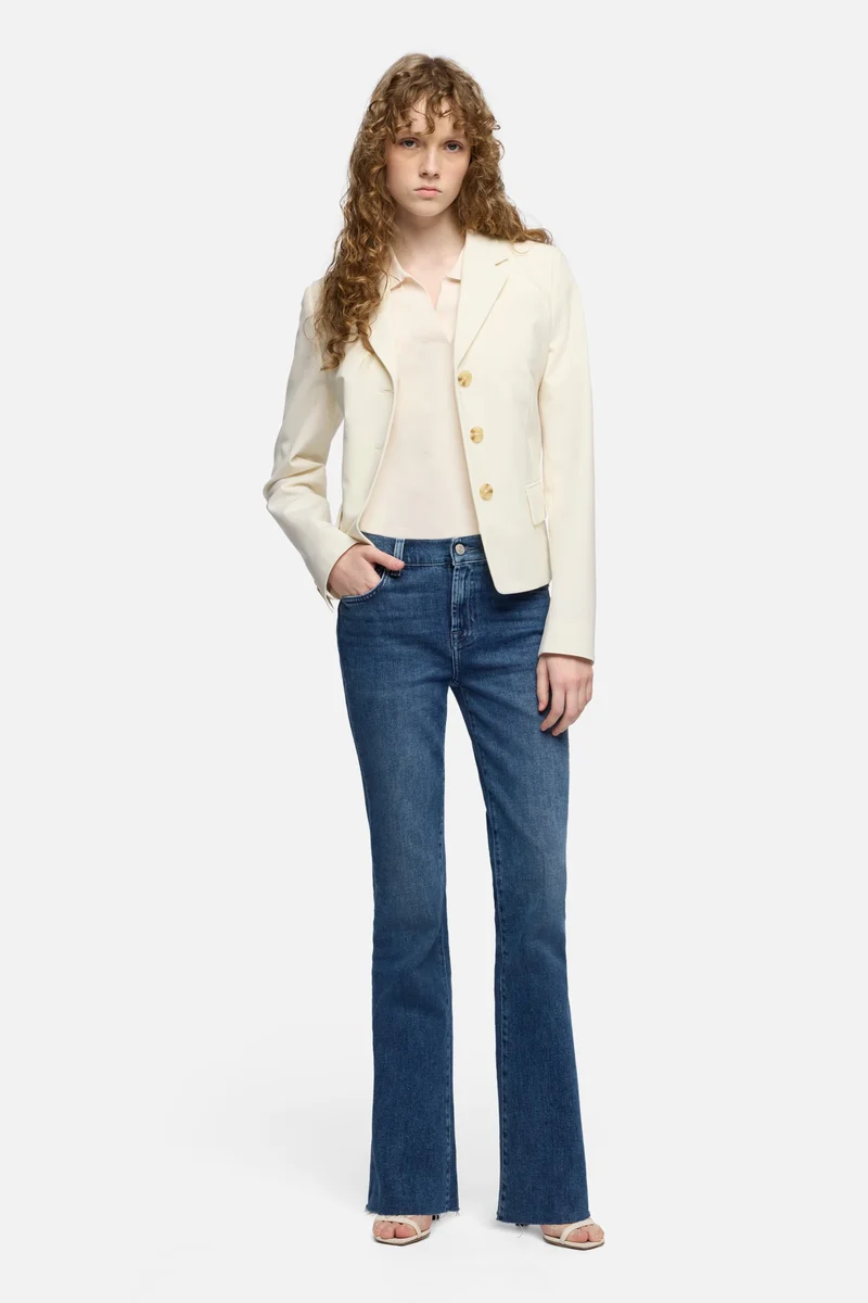 SHORT SLEEVE POLO SWEATER in Glaze