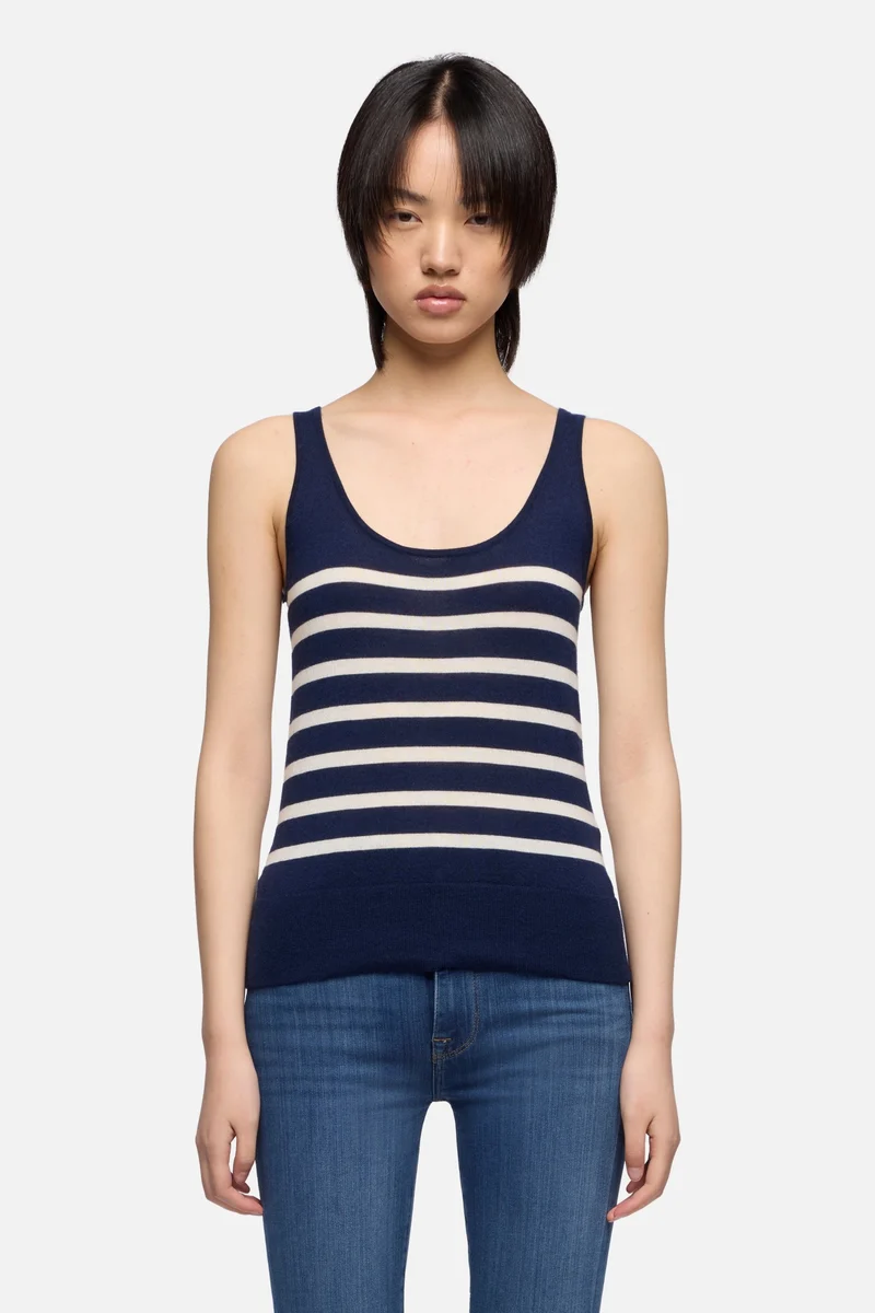 TANK in Cashmere Striped Ink