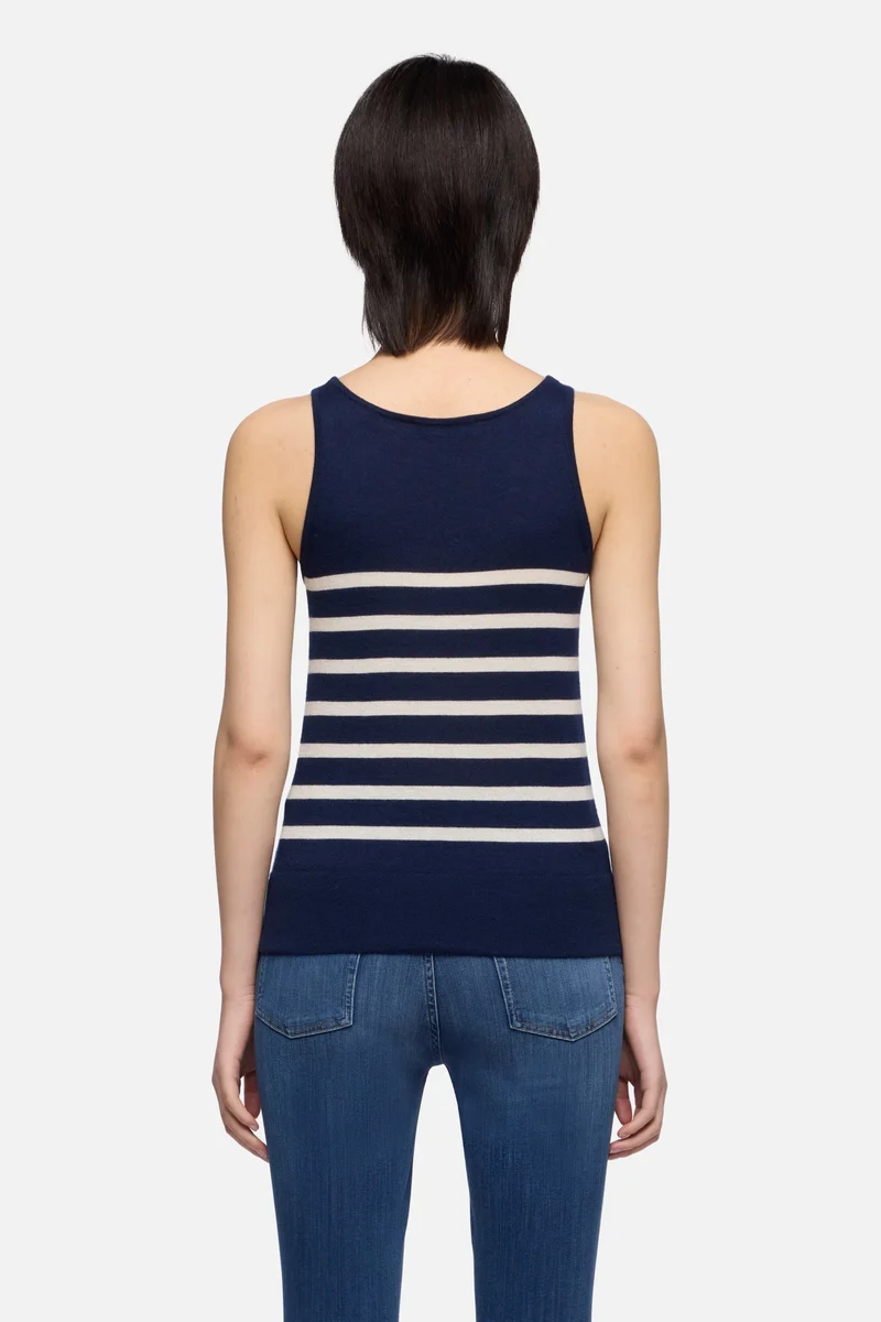 TANK in Cashmere Striped Ink