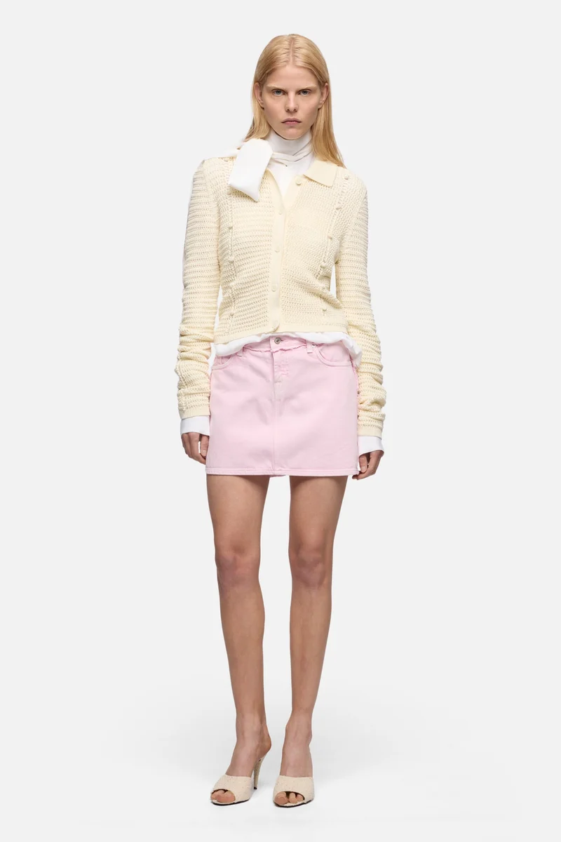 BOBBLE CARDIGAN in Ecru