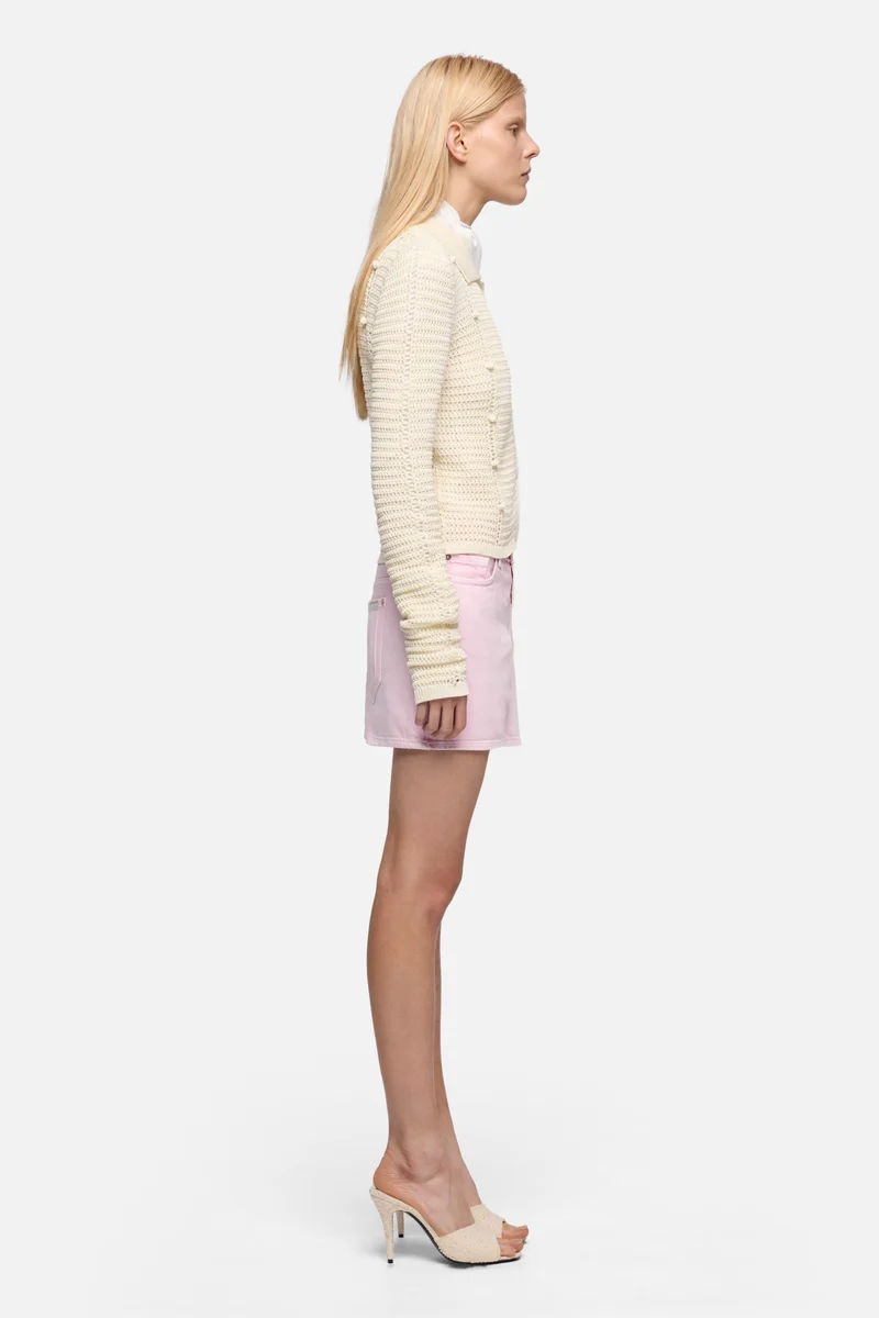 BOBBLE CARDIGAN in Ecru