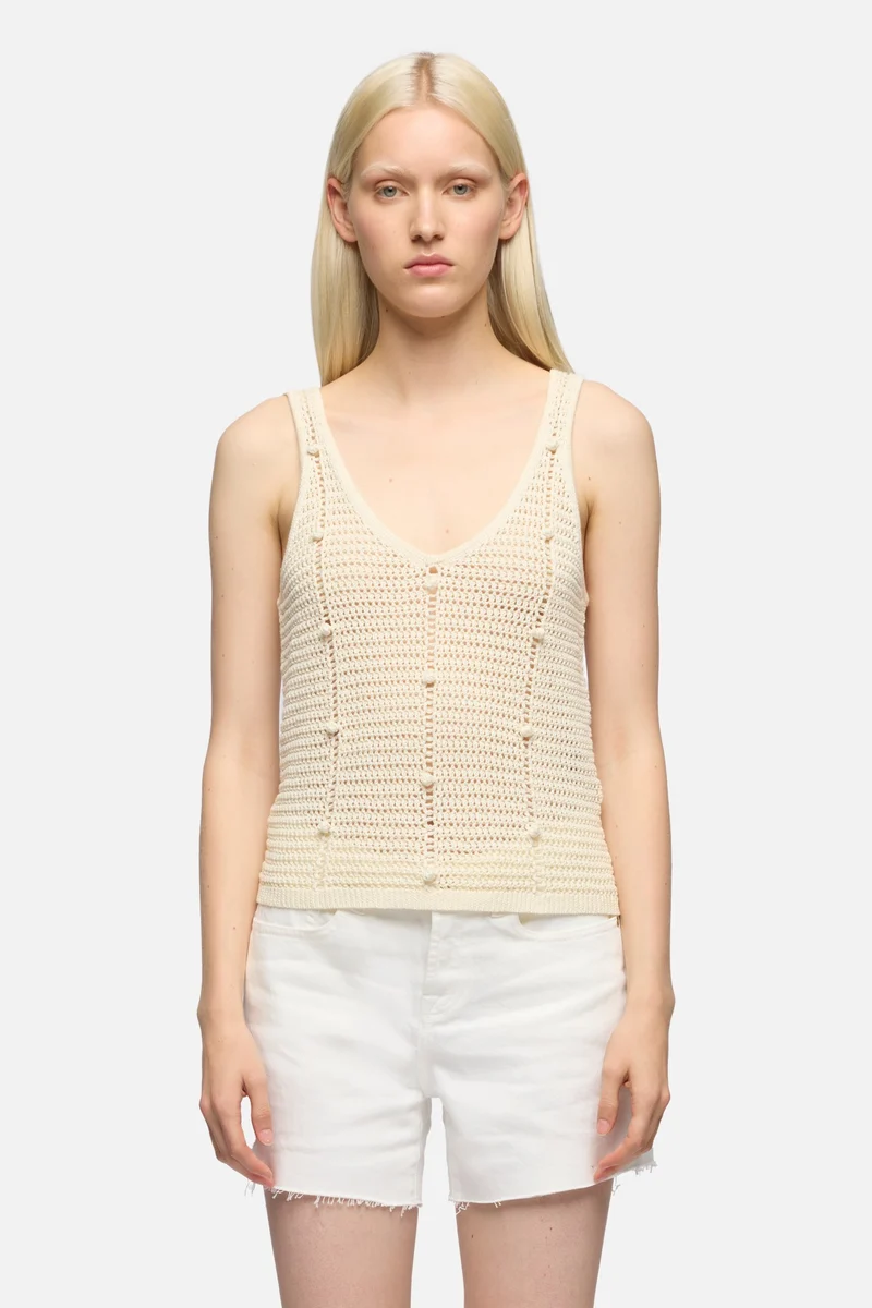 BOBBLE TANK in Ecru