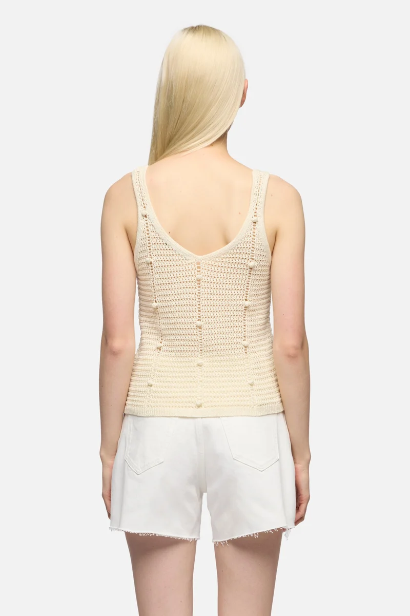 BOBBLE TANK in Ecru