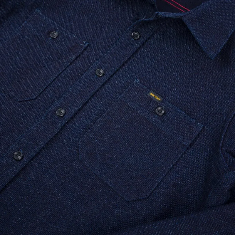 IHSH-397-IND 21 oz. Sashiko Work Shirt Indigo