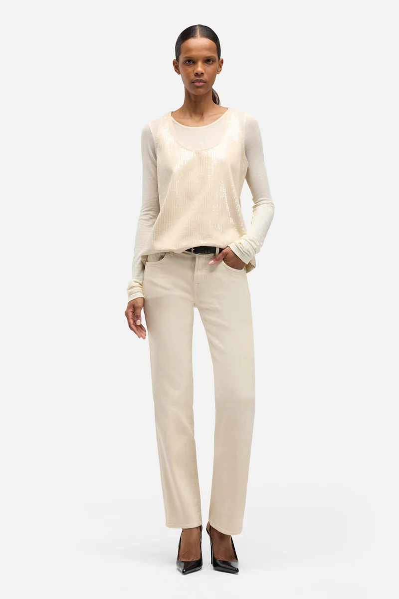 Luxe Vintage Calie Straight in Oatmeal