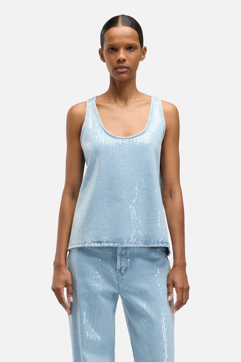 MANKIND Long Tank in Shimmer