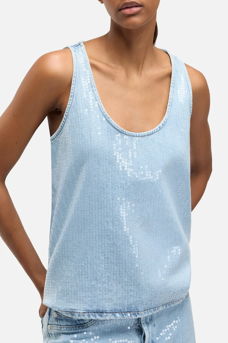 MANKIND Long Tank in Shimmer