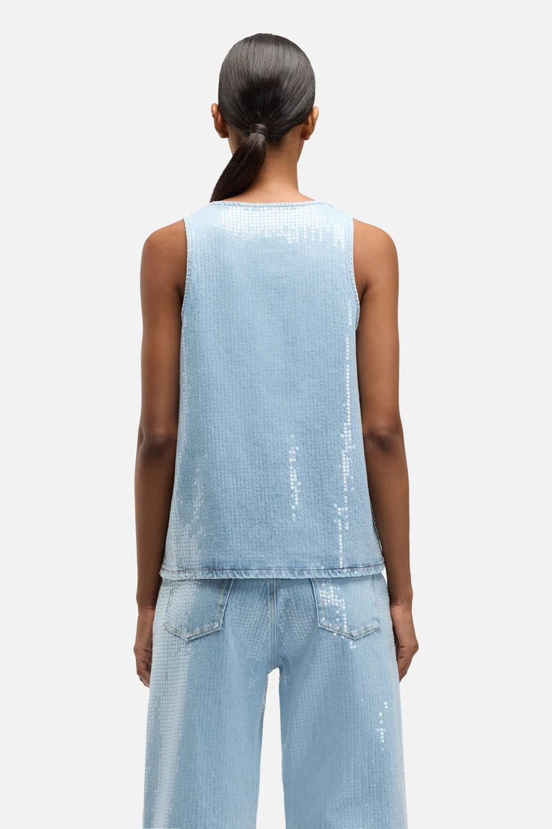 MANKIND Long Tank in Shimmer