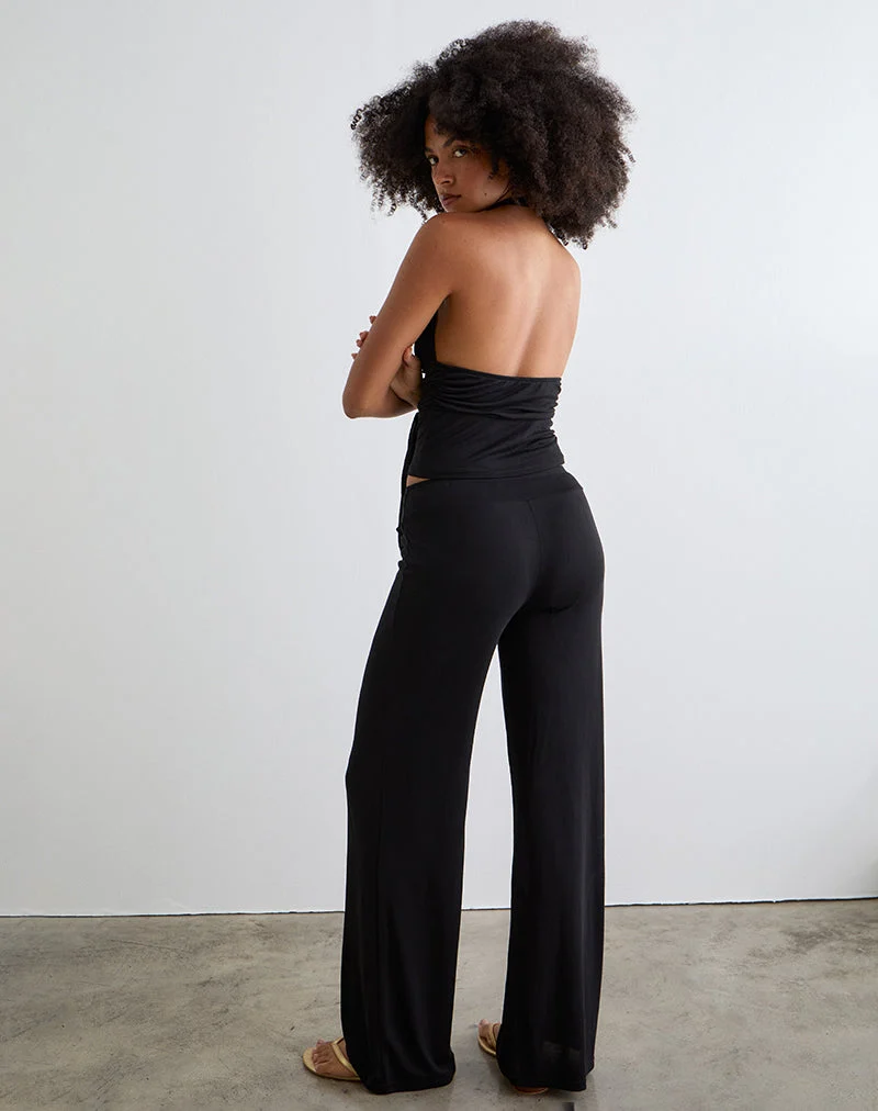 Donata-Hose in Schwarz mit Gürtel