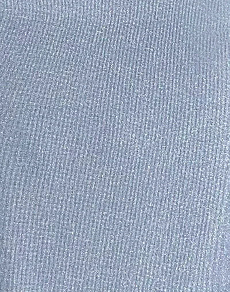 Carola Mini-Kleid mit ausgeschnittenen Ärmeln in schimmerndem Blau
