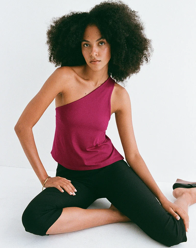 Klazari Top aus Rayon Jersey Burgund