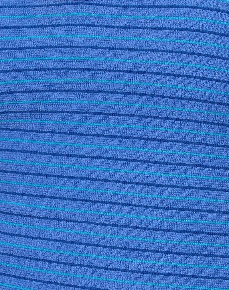 Jules Top in Frottee blau gestreift