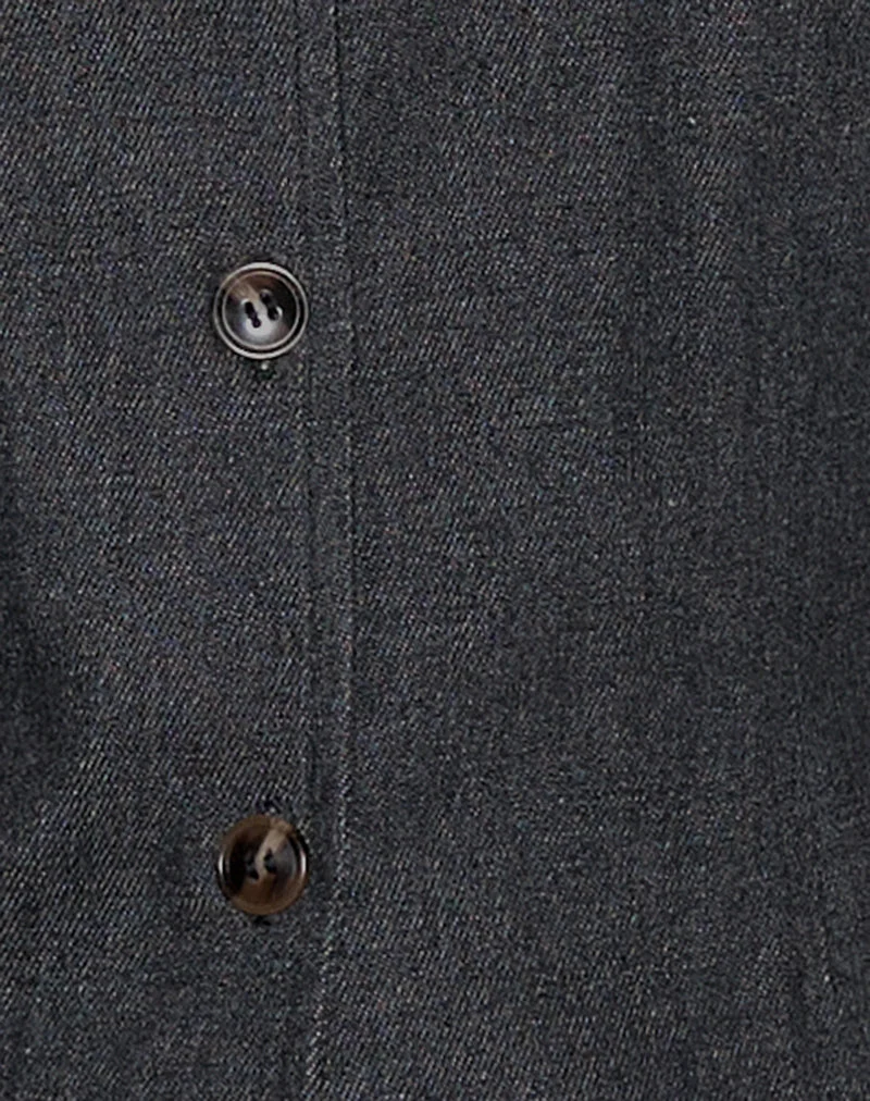 Anila Weste mit Knopfleiste aus Denim Indigo