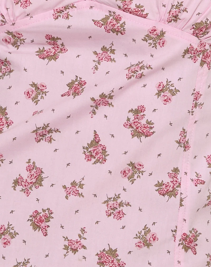 Shiroy Top in Floral Romance Rosa