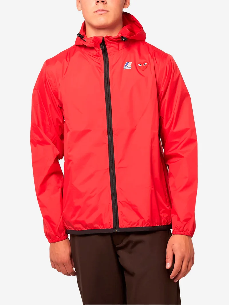 Giacca packable full zip rossa x K-Way