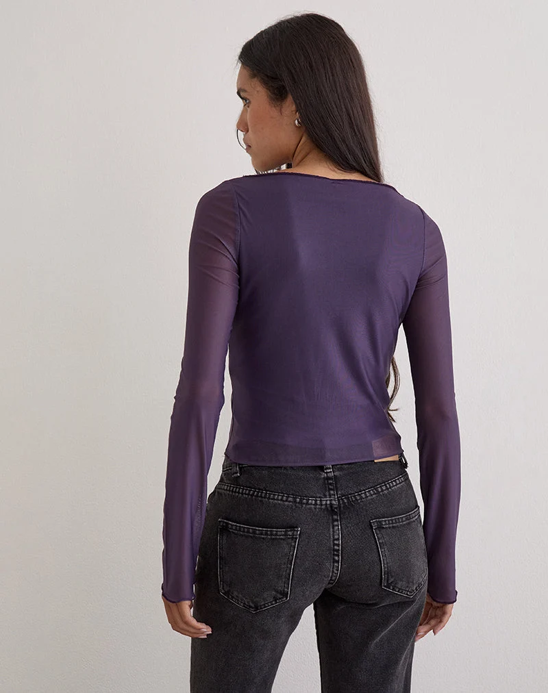 Armali Langarmshirt in leuchtendem Orchideenviolett