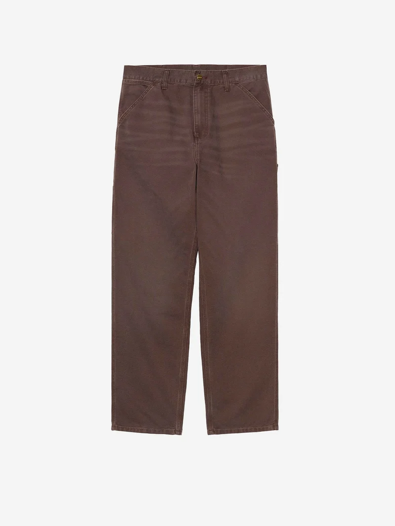 Pantaloni 'Single Knee' marrone tabacco