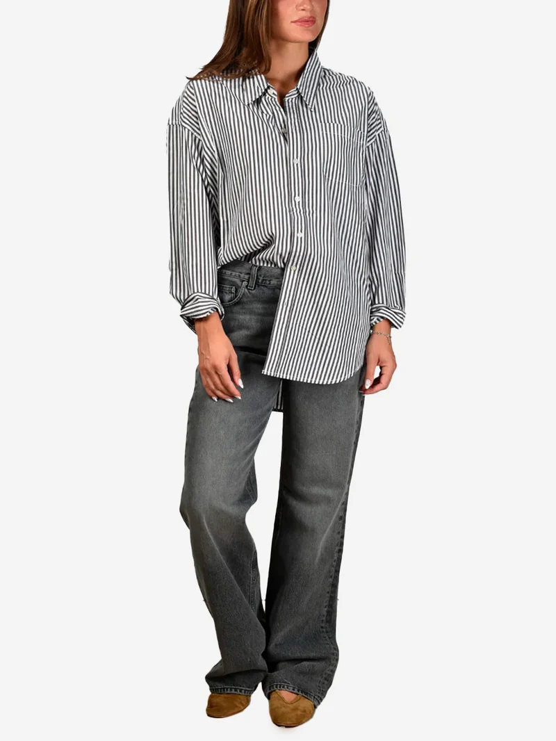 Jeans a gamba dritta 'Korea' grigi