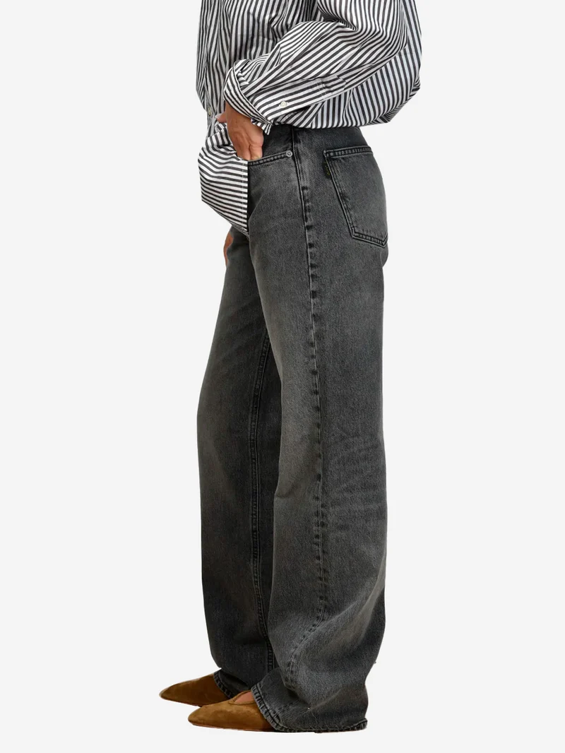 Jeans a gamba dritta 'Korea' grigi