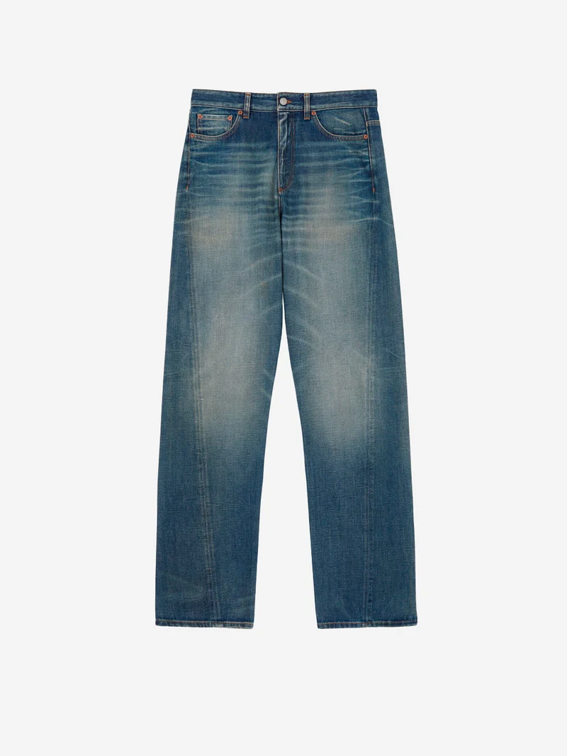 Jeans a gamba larga con logo Numeric