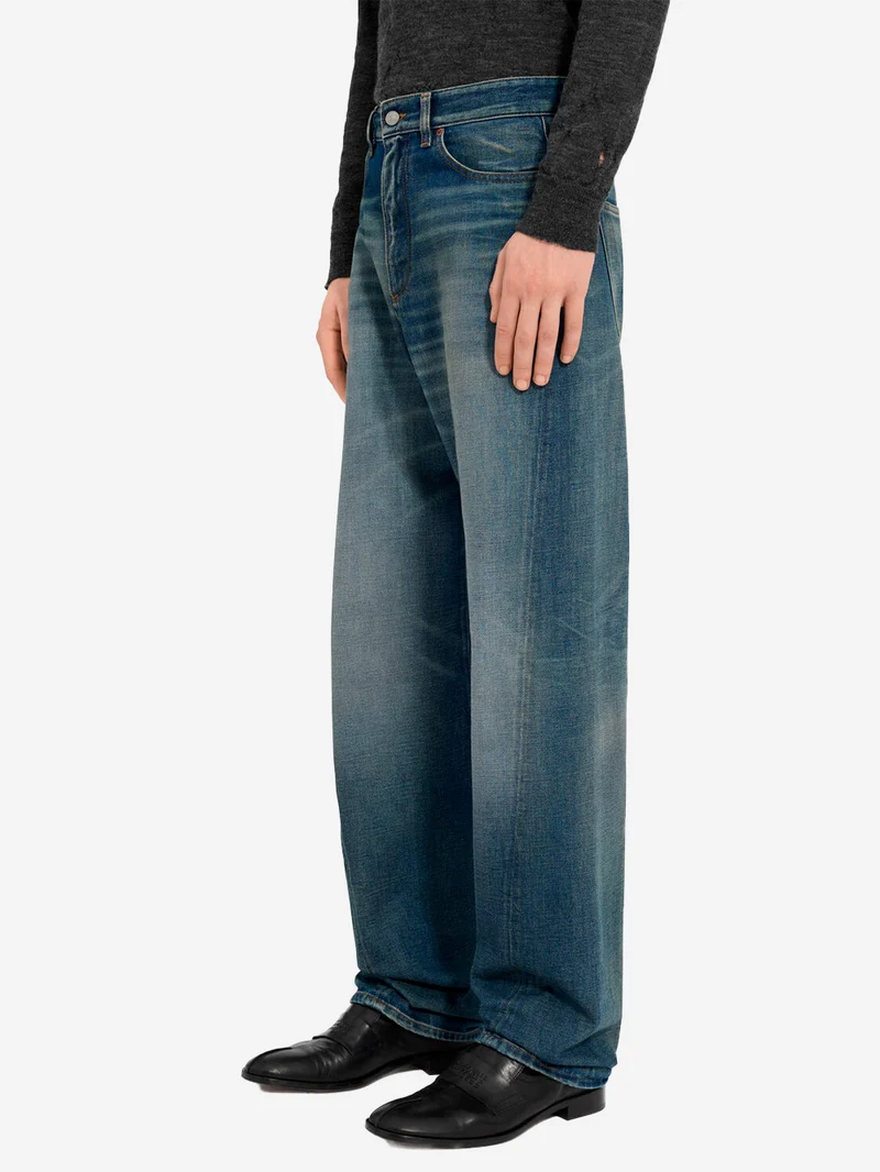 Jeans a gamba larga con logo Numeric