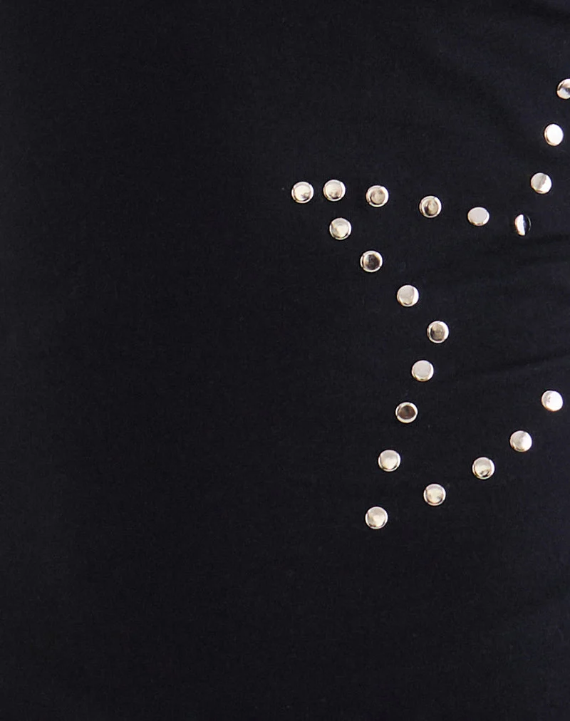 Malakai Langarm-Oberteil in Star Stud Black