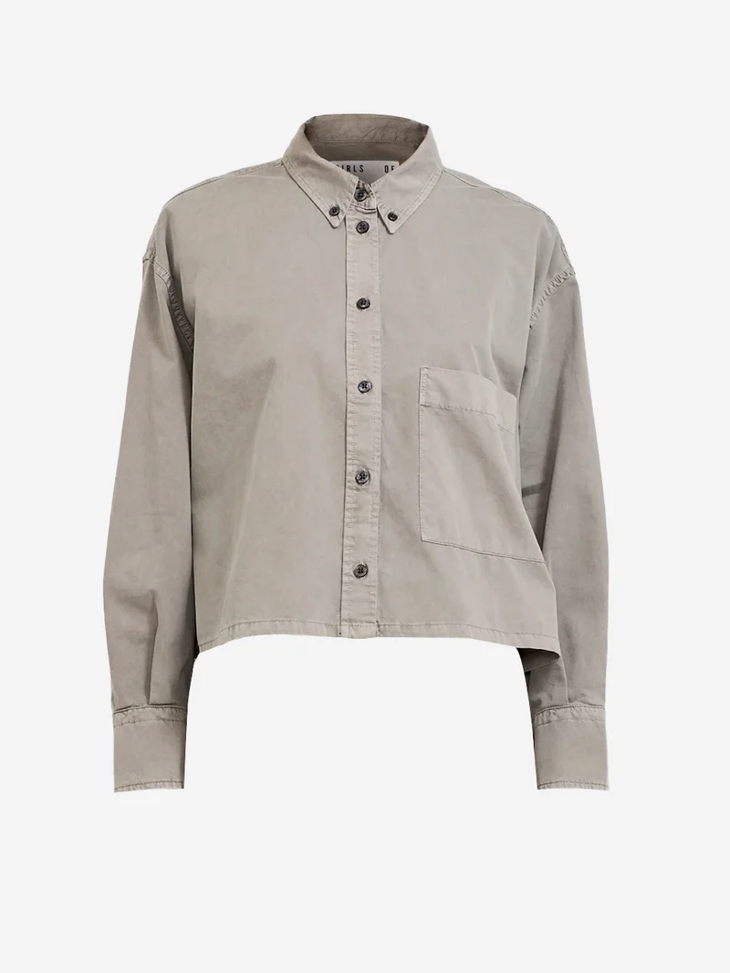 Camicia boxy fit tortora
