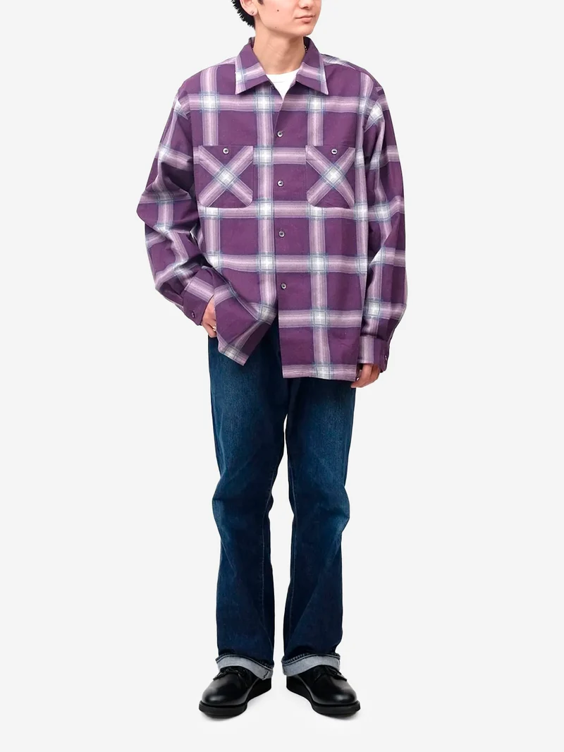 Camicia in flanella One-up viola