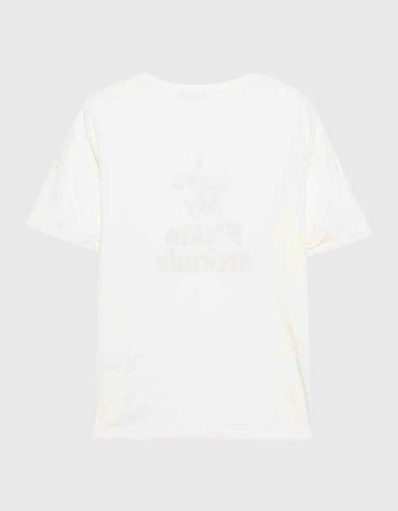 Bedrucktes T-Shirt FKN Attitude mit Kaschmir-Anteil
