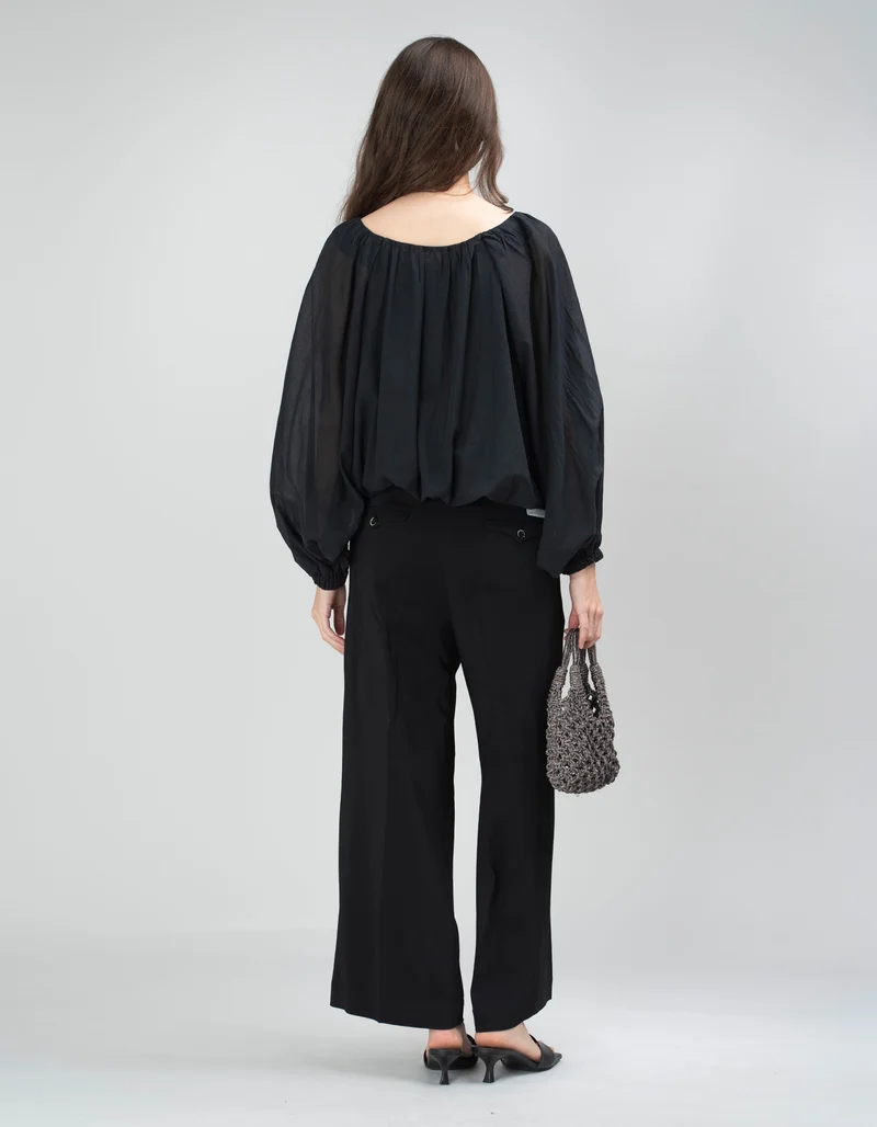 Wide-Leg Hose Astrid Crop Coulisse
