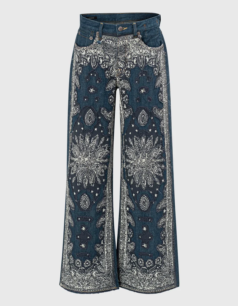 Gemusterte Wide-Leg Jeans D'Arcy Flare
