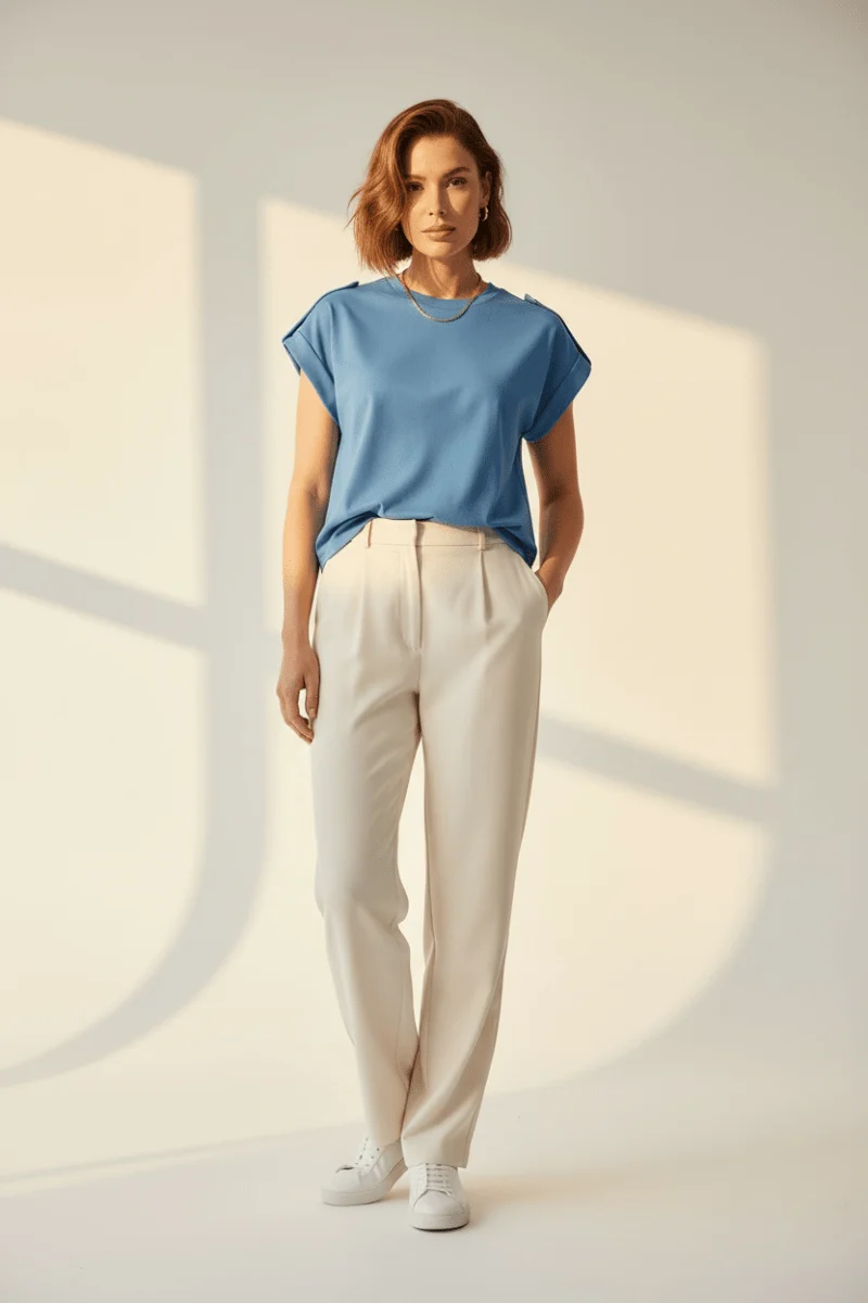 Vila T-Shirt Blau